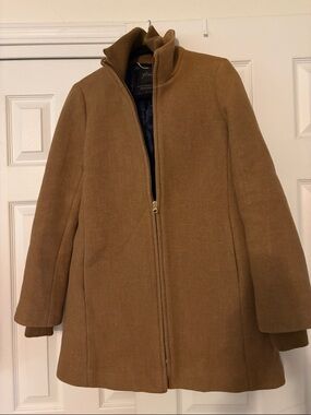 J. Crew Women's Camel Zip-Front Trench Coat